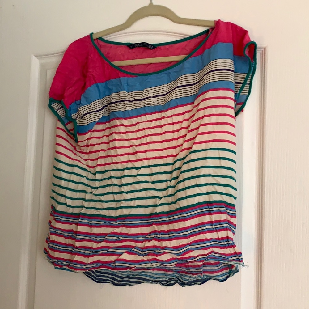 Scoop neck Zara stripped top
